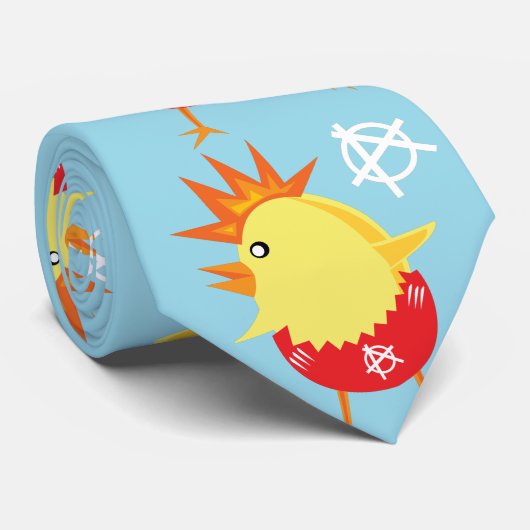 Punk Rock Anarchie Osterchick Männerhals Krawatte (Gerollt)