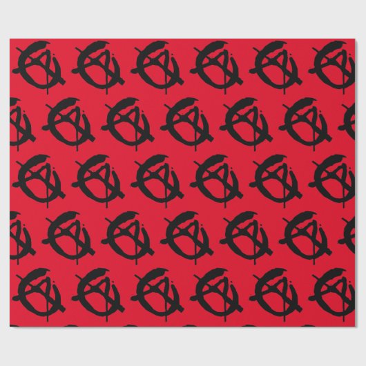 Punk Rock Anarchy Wrapping Paper Geschenkpapier (Flach)