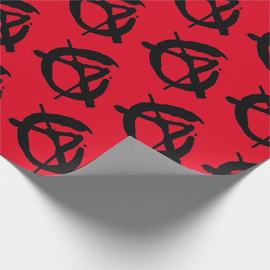 Punk Rock Anarchy Wrapping Paper Geschenkpapier (Ecke)