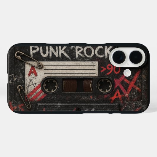 Punk Rock Apple iPhone 16 Case (Rückseite (Horizontal))
