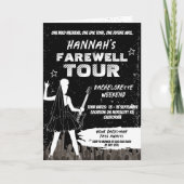 Punk Rock Bachelorette Wochenendreise Einladung (Vorderseite)