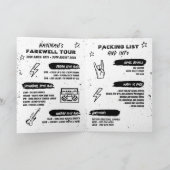 Punk Rock Bachelorette Wochenendreise Einladung (Innenseite)