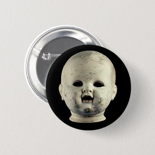 Punk Rock Beängstigend Baby Doll Head Spuk Button (Vorne & Hinten)