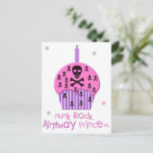 Punk Rock Birthday Princess Postkarte (Stehend Vorderseite)