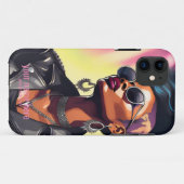 PUNK ROCK BLACK GIRK LETHER JACKET ART Case-Mate iPhone HÜLLE (Rückseite (Horizontal))