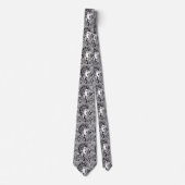 Punk Rock Black & White Necktie Krawatte (Vorderseite)