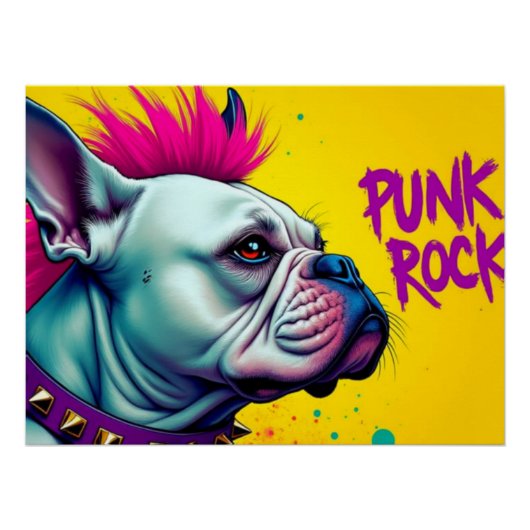 PUNK ROCK-BULLDOG POSTER (Vorderseite)