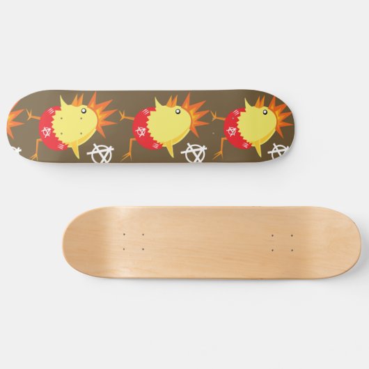 Punk Rock Chicken Skateboard (Horizontal)