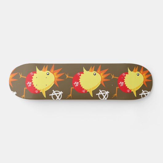 Punk Rock Chicken Skateboard (Horizontal)