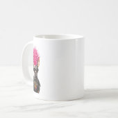 Punk Rock Chihuahua Pink Mohawk Musik Lover Pet Do Kaffeetasse (Vorderseite Links)