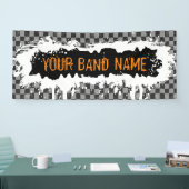 Punk Rock Custom Band Merch Music Gig Musician Ban Banner (Messe)