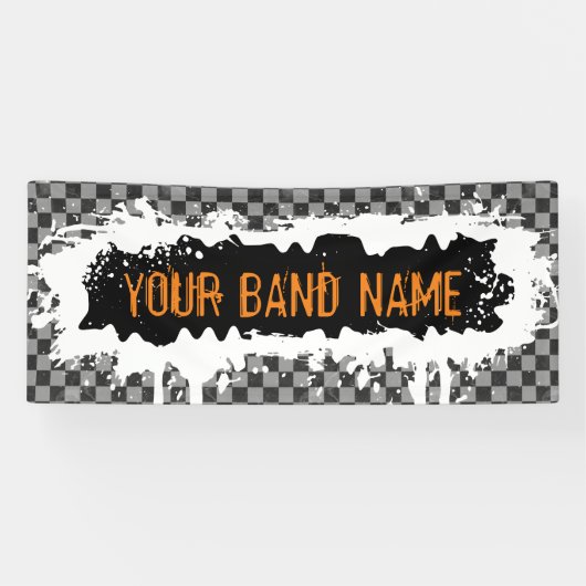 Punk Rock Custom Band Merch Music Gig Musician Ban Banner (Horizontal)