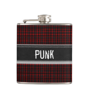 Punk Rock Custom Kariert Monogram Flask Flachmann