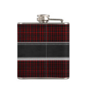 Punk Rock Custom Kariert Monogram Flask Flachmann (Rückseite)