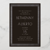 Punk Rock Deko Wedding Foil Einladung (Vorderseite)