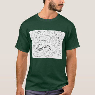 Punk Rock Design #18 Schlangen auf Green T-Shirt