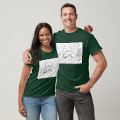 Punk Rock Design #18 Schlangen auf Green T-Shirt (Unisex)