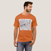 Punk Rock Design #7 Food on Orange Regular T-Shirt (Vorne ganz)