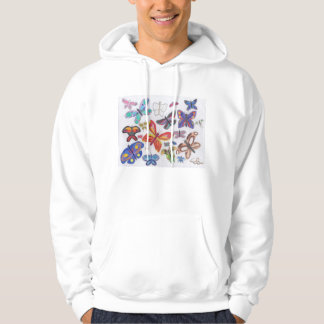 Punk Rock Doodle #28 Butterflies Farbe Hoodie