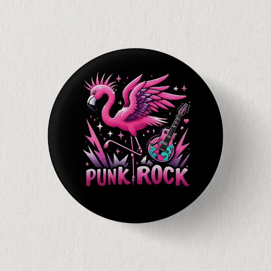 Punk Rock, Flamingo Rock Button (Vorderseite)
