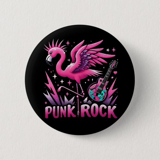 Punk Rock, Flamingo Rock Button (Vorderseite)