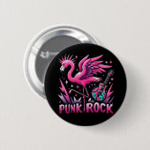 Punk Rock, Flamingo Rock Button (Vorne & Hinten)