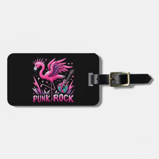 Punk Rock, Flamingo Rock Gepäckanhänger (Vorderseite horizontal)