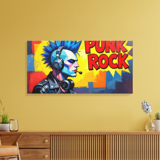 PUNK ROCK FOREVER-2 LEINWANDDRUCK (Insitu (Wohnzimmer))