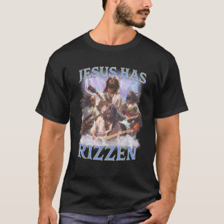 Punk Rock Funny Jesus Rizzen Retro Christlich E T-Shirt