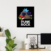 Punk Rock Funny Music Pub Dark BG Poster (Heimbüro)