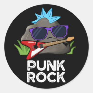 Punk Rock Funny Music Pub Dark BG Runder Aufkleber