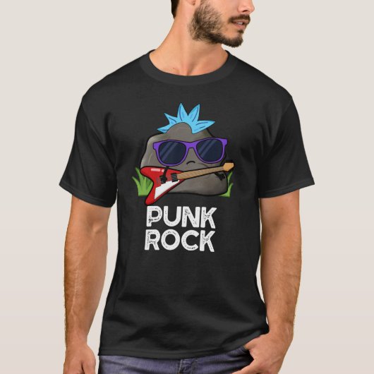 Punk Rock Funny Music Pub Dark BG T-Shirt (Vorderseite)