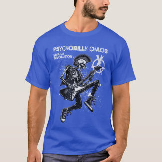 Punk Rock Gitarrenmusik Skelett Psychobilly Chaos T-Shirt