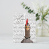 Punk Rock Goose Postkarte (Stehend Vorderseite)