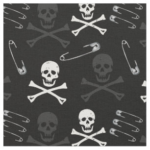 Punk Rock Goth Grunge Skulls Black Stoff