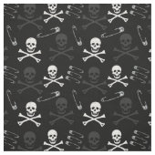 Punk Rock Goth Grunge Skulls Black Stoff (Muster)