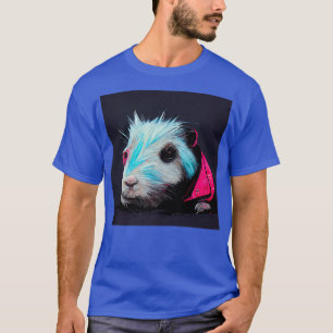 Punk Rock Guinea Schwein in einer Lederjacke T-Shirt