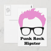 Punk Rock Hipster Postkarte (Vorne/Hinten)