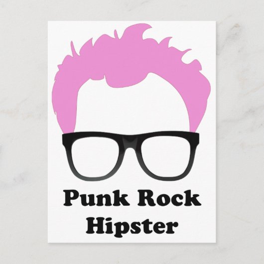 Punk Rock Hipster Postkarte (Vorderseite)
