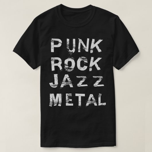 Punk Rock Jazz Metall T-Shirt (Design vorne)