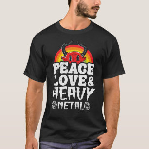 Punk Rock Kids Metal Rainbow Satan Peace Liebe & H T-Shirt