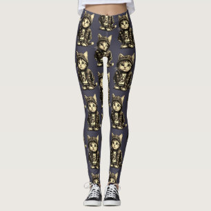 Punk Rock Kitten Niedlich Cat Design Leggings