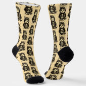 Punk Rock Kitten Niedlich Cat Design Socken (Gewinkelt)