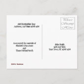 Punk Rock Liebe Hochzeitsankündigung Ankündigungspostkarte (Rückseite)