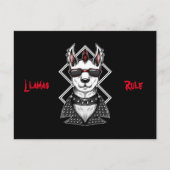 Punk Rock Llamas Rule Postkarte (Vorderseite)