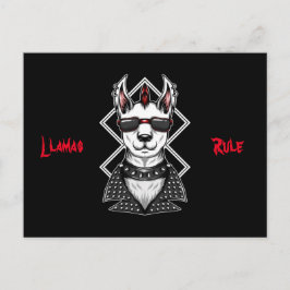 Punk Rock Llamas Rule Postkarte