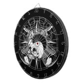 Punk Rock Mohawk Skull Roses Guitars Spikes Dartscheibe (Vorderseite rechts)