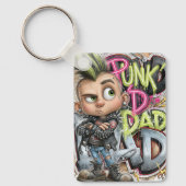 Punk Rock Mohawk Vater Schlüsselanhänger (Vorderseite)