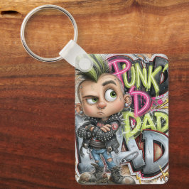 Punk Rock Mohawk Vater Schlüsselanhänger