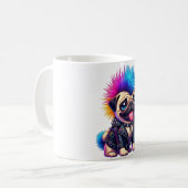 Punk Rock Mops Dog Kaffeetasse (Vorderseite Links)